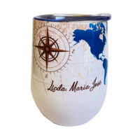 vaso personalizado diseño de brújula