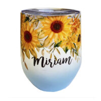 vaso personalizado diseño de girasoles