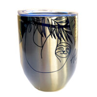 vaso personalizado diseño tropical perezoso