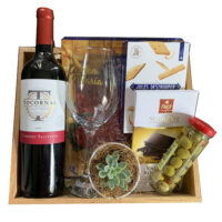 Vino y copa personalizada